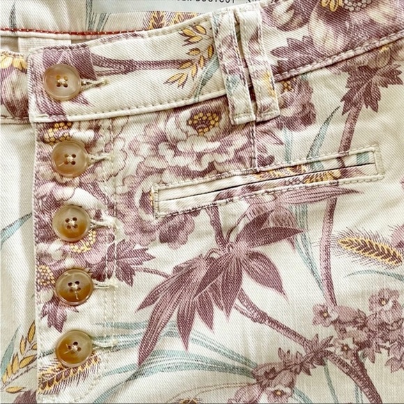 Anthro | Pilcro High-Rise Trouser Bootcut in Rose Floral, Sz 28 ♥ NWT - Picture 4 of 9